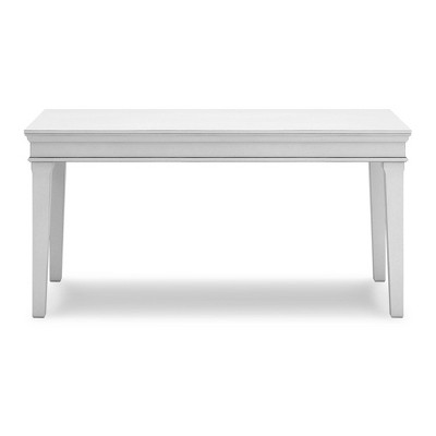 White Pine Wood Transitional Home Office Desk with Drawer and USB Port