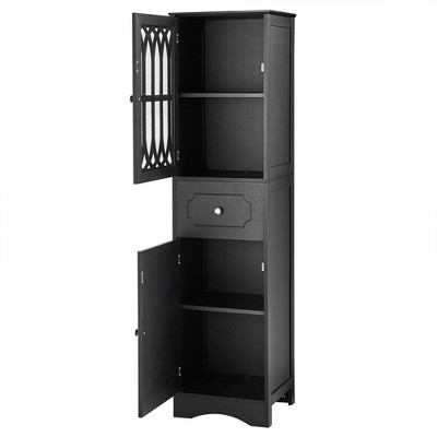NicBex 63.8 Inch Tall Bathroom Storage Cabinet,Slim Storage Cabinet with 1 Drawer and 2 Doors for Living Room,Home Office