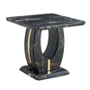 CAVINAS Coffee Tables for Living Room Modern Black Marble-Patterned Square Coffee Table Side Table for Dining Room and Bedroom - 2 of 4