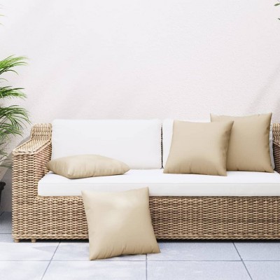 vidaXL Throw Pillows 4 pcs Beige 23.6"x23.6" Fabric