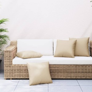 vidaXL Throw Pillows 4 pcs Beige 23.6"x23.6" Fabric - 1 of 4