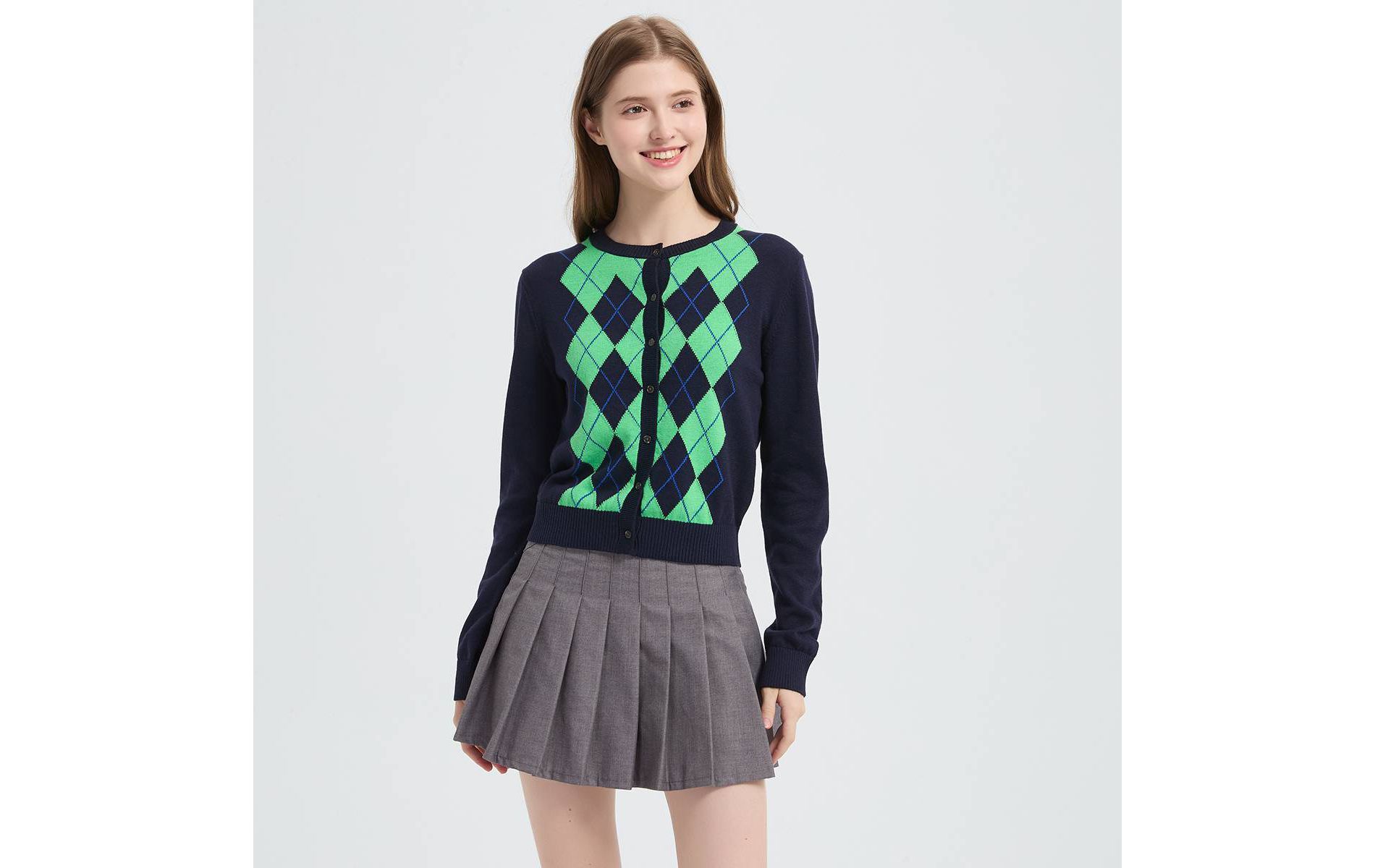 Women's Argyle Cardigan - Wild Fable™