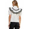Women's Floral Ruffle Detail Button Up Top - TCEC - 3 of 4
