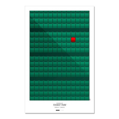 MLB Boston Red Sox Seat Art Poster