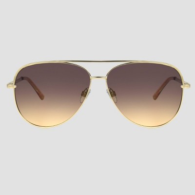 Women's Aviator Sunglasses - A New Day™ Gold