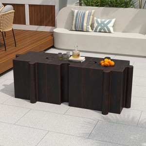 Christopher Knight Home Aurora Modern 3-Piece Patio Lightweight Concrete Modular Side Tables Set with Interlocking Design - 1 of 4