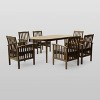 Casa 7pc Acacia Dining Set: Weather-Resistant with Polyester Cushions - Christopher Knight Home - 2 of 4