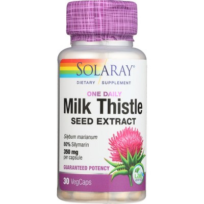 Solaray Herbal Supplements One Daily Milk Thistle 350 mg Capsule 30ct