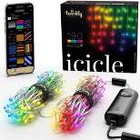 Twinkly Icicle – App-Controlled LED Christmas Lights with 190 RGB (16 Million Colors) LEDs. Clear Wire. Indoor and Outdoor Smart Lighting Decoration