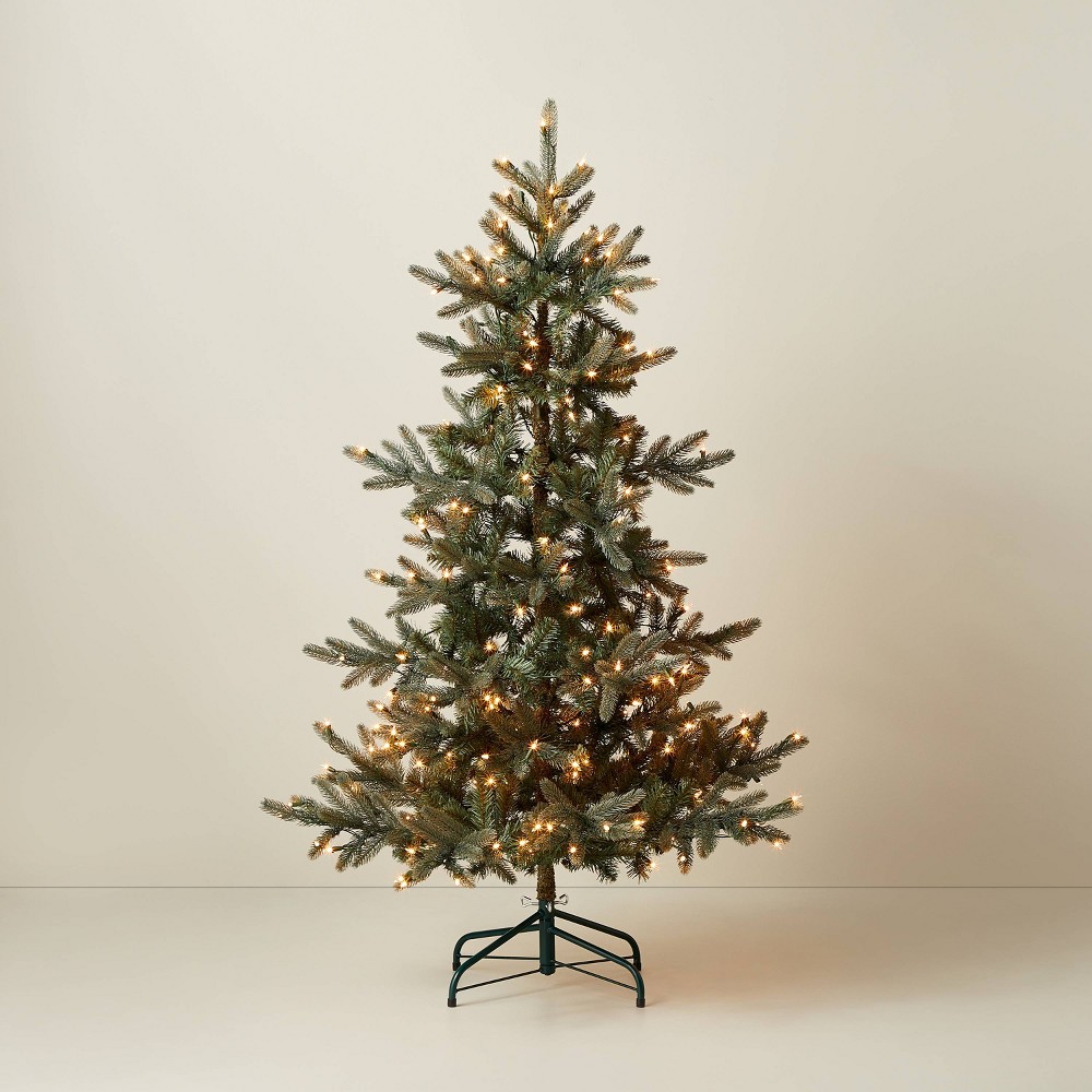 5ft pre-lit artificial pine christmas tree - hearth & hand with magnolia