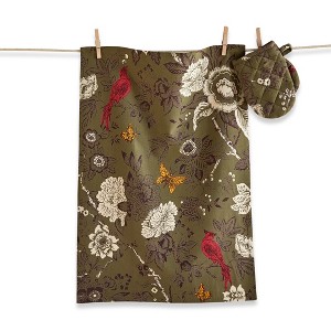 tag Autumn Toile Dishtowel & Mitt Set - 1 of 3