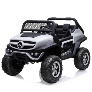 2 Seater Kids Ride On Truck 24V Ride On Toy Battery Powered Electric Vehicle for Toddles with Remote Control, Spring Suspension, LED Lights, Music - 1 of 4