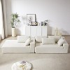 Mocamel Modern Chenille Upholstered Sectional Sofa, Modular 108 L Shaped, 6 Pillows, Free Combination for Living Room Bedroom - 4 of 4