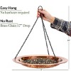 Good Directions 22" Steel & Copper Hanging Fired Bird Bath Orange - 4 of 4