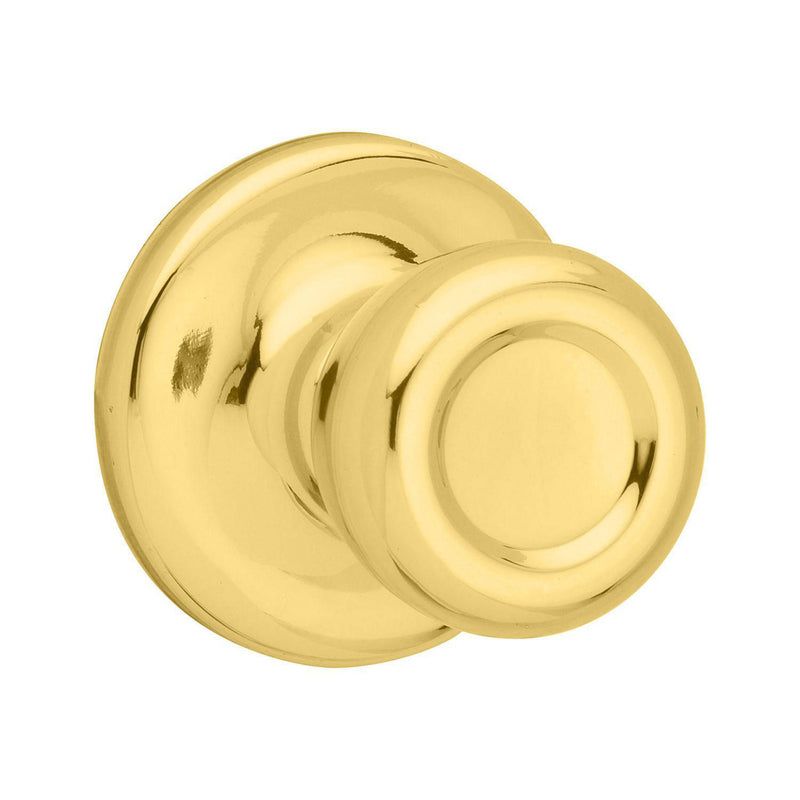 Kwikset-Mobile-Home-Polished-Brass-Passage-Door-Knob-Right-or-Left-Handed, 1 of 5