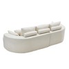 106'' Chenille L-Shaped Curved Sectional Sofas with Chaise, 7 Soft Pillows and Cloud-Like Foam - 4 of 4