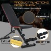 BestMassage Adjustable Weight Bench Exercise Workout Bench with Foldable Design for Home Gym, Black - 4 of 4