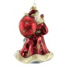 Huras 7.0 Inch Santa W/ Glittered Beard Ornament Christmas Snow Flake Tree Ornaments - 3 of 3