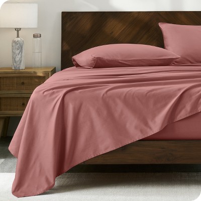 Twin XL Dusty Rose Organic Cotton Percale Sheet Set