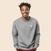 Dalix Ghost Embroidered Crewneck Long Sleeve Sweatshirt Fleece Men - 2 of 4
