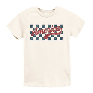The Juniper Shop Checkered America Retro Youth Short Sleeve Tee - 1 of 4