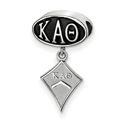 Black Bow Jewelry Sterling Silver Kappa Alpha Theta Greek Life Bracelet Bead Charm