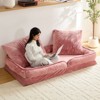 Mjkone Foldable Lazy Sofa, 3-in-1 Fold Small Tatami Sofa Bed,Lounge Chair Sofa by day,Pet Friendly Couch - 4 of 4