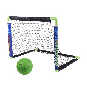 Spalding Glow-in-the-Dark Foldable Soccer Net & Size 3 Ball Set – Junior Starter Kit with Pump & Stakes, Ages 5+ - 1 of 4