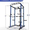 Naysaye Exercise Trainers Power Cage 1000LBS Capacity with Accessories for Strength Training in Living Room Home Gym, Black and Blue, - 3 of 4
