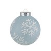 Northlight Snowflake and Striped Glass Christmas Ball Ornaments - 1.75" (45mm) - Ice Blue - 12ct - 3 of 4