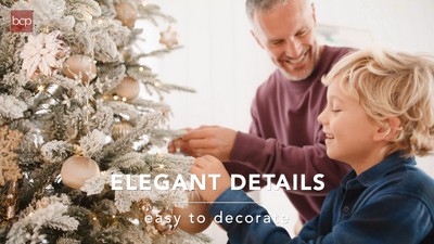 9ft Pre-Lit Flocked Full Noble Fir Christmas Tree with Multicolor LED Lights