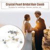 Unique Bargains Women's Bride Wedding Rhinestone Hair Combs 4 Pcs - 4 of 4