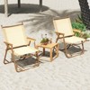 Costway Folding Camp Chairs Set of 2 with Aluminum Frame Support 400 LBS with Armrests - 4 of 4
