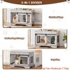 47'' Dog Crate Furniture w/ Barn Door, Heavy Duty Dog Kennel Indoor w/ 2 Doors, Wooden Pet Cage End Table w/ 2 Storage Draws - 4 of 4