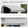 Resenkos Patio Awning, Outdoor Sun Shade Shelter Cover Awnings,12' x 10' Retractable Awning Patio Awnings Sun Shade Shelter with Manual Crank Handle, - 4 of 4