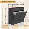 APRILSOUL 40 in. Storage Cabinet, Tilt Out 10 Gallon Garbage Can Cabinet, Dog Proof Trash Bin - 4 of 4