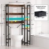 Aheaplus 31'' W Over-the-Toilet Storage Shelf with 2 Drawers and 4 Hooks for Restroom and Laundry - 3 of 4