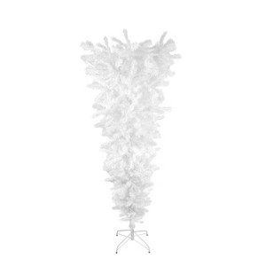 Northlight 5.5' x 38" White Upside Down Spruce Medium Artificial Christmas Tree - Unlit - 1 of 2