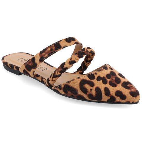 Женские сабо Journee Collection Narrow Width Women's Olivea Mule Leopard 8.5NW