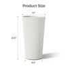 DSVIMOY 2PCS 23.6" Tall Planter for Outdoor, Round Decorative Planters for Indoor/Outdoor, Patio, Balcony - 4 of 4