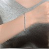 Guili Sterling Silver Rhodium Plated Clear Round Cubic Zirconia Milgrain Bezel Tennis Necklace, Sophisticated and Dazzling for Any Outfit - 3 of 3