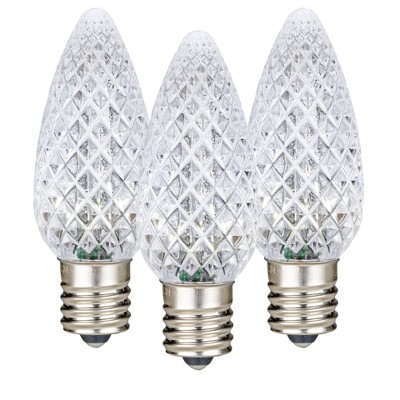 Novelty Lights C9 LED Faceted Christmas Replacement Bulbs Dimmable 25 Pack