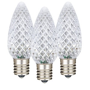Novelty Lights C9 LED Faceted Christmas Replacement Bulbs Dimmable 25 Pack - 1 of 4