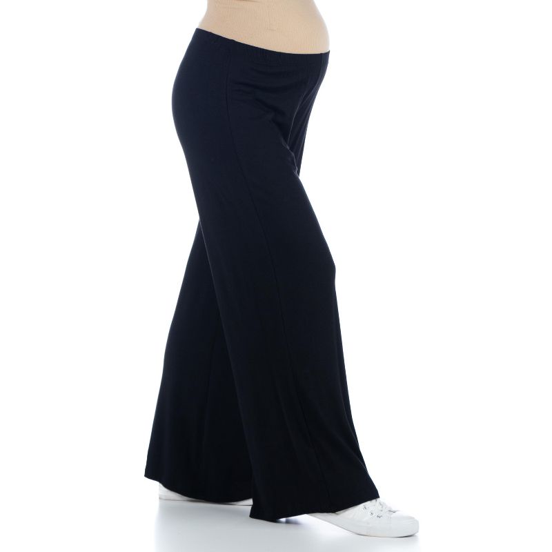 24seven Comfort Apparel Women's Maternity Comfortable Lounge Pants-Black-2X, 2 of 5