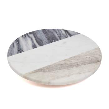 Lexi Home 12 In. Single Tier Marble Lazy Susan - White : Target