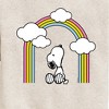 Boys' - Peanuts - Snoopy Looking Up Rainbow Graphic Long Sleeve Fleece Sweatshirt - 2 of 4