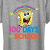 Women's - SpongeBob SquarePants - 100 Days Of School Spongebob Short Sleeve Graphic T-Shirt - 2 of 4