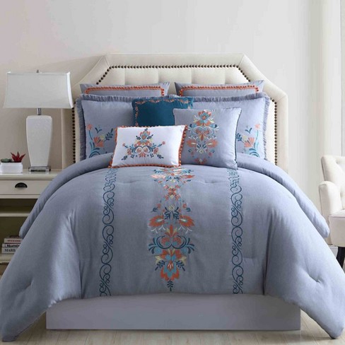 Modern Threads 8 Piece Embellished Comforter Set Frida, Queen : Target