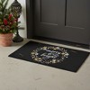 HomeRoots 17" X 29" Black Gold And White Christmas Merry and Bright Outdoor Coir Door Mat - 2 of 4