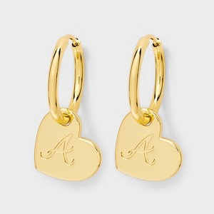 Bijoux Sport by Luv Aj MLB Gold Logo Heart Hoop Earrings - 1 of 3